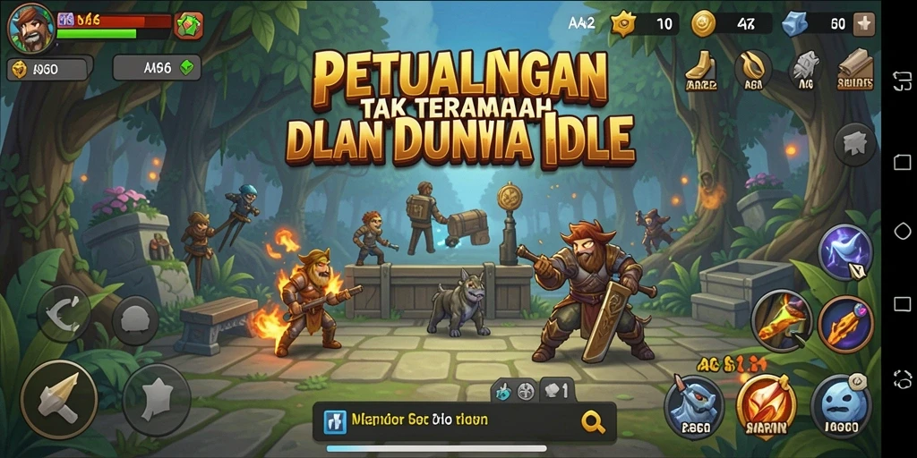 Tampilan dinamis dan menawan saat bermain <strong>AA62</strong> di dunia Idle.