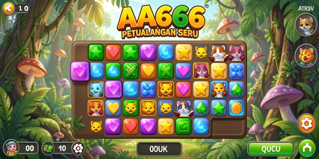 Tampilan gameplay yang seru dan penuh warna dari AA666.