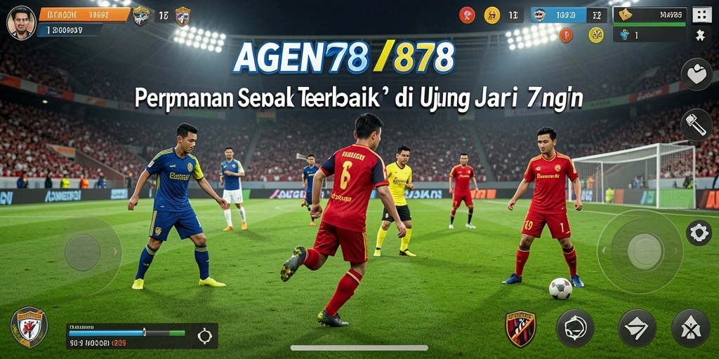 Tangkapan layar AGEN878 menunjukkan aksi mendebarkan permainan sepak bola.