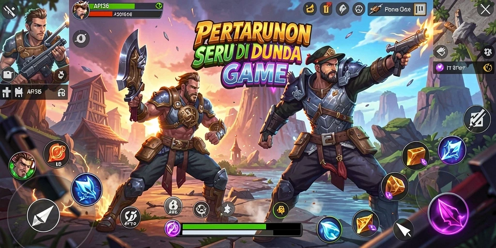 Tangkapan layar menampilkan aksi pertarungan seru dalam API36.