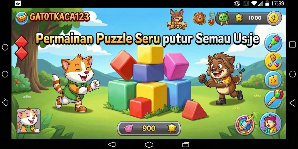 Tampilan gameplay <strong>GATOTKACA123</strong> yang penuh warna dan menarik.