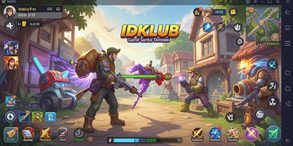 Tampilan gameplay santai IDKLUB yang menyenangkan dan menghibur.