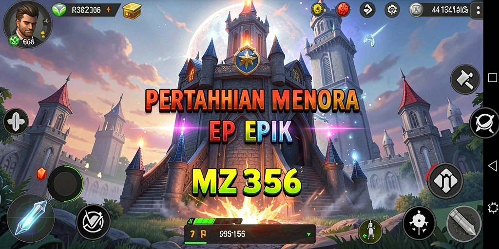 Tangkapan layar menampilkan aksi seru dalam gameplay Tower Defense.