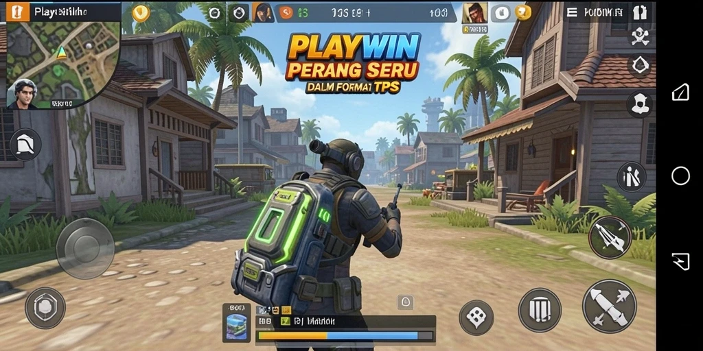 Screenshot menunjukkan karakter beraksi dalam pertempuran TPS yang intens.