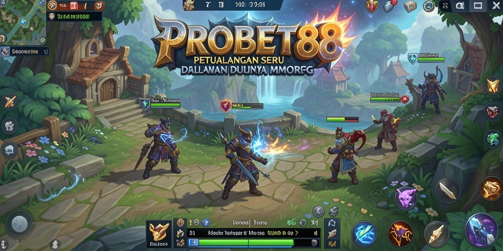 Tampilan gameplay PROBET88 dengan petualangan seru di dunia MMORPG.