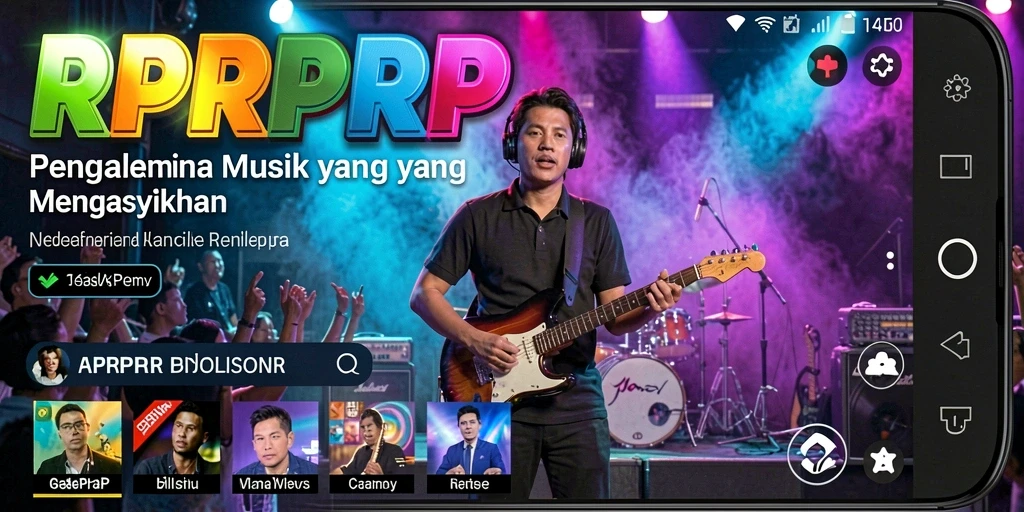 Screenshot gameplay RPRPRP yang menunjukkan aksi seru dalam bermain musik.