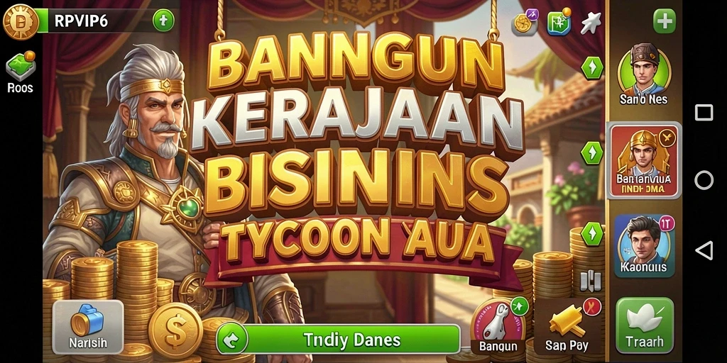 Tampilan gameplay RPVIP6 yang menampilkan pengelolaan bisnis Tycoon yang menarik.