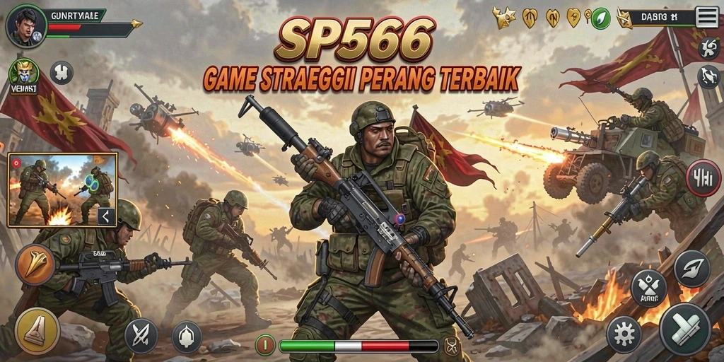 Tampilan seru dari gameplay SP666 dengan pertempuran strategis yang intens.