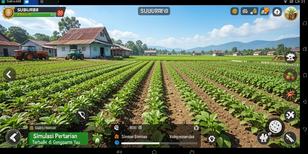 Screenshot SUBUR88 menunjukkan gameplay pertanian yang menarik dan interaktif.