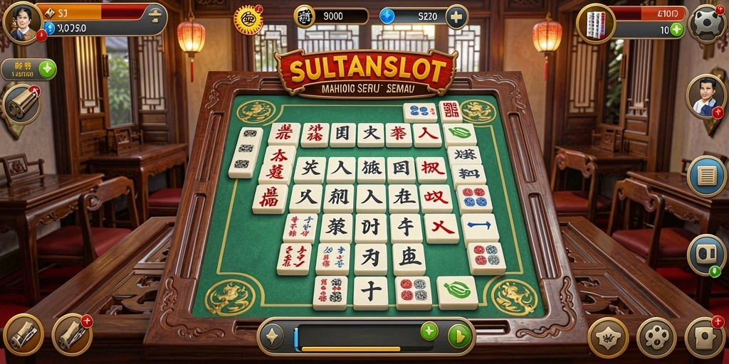 Tampilan menarik dari gameplay Mahjong di SULTANSLOT.