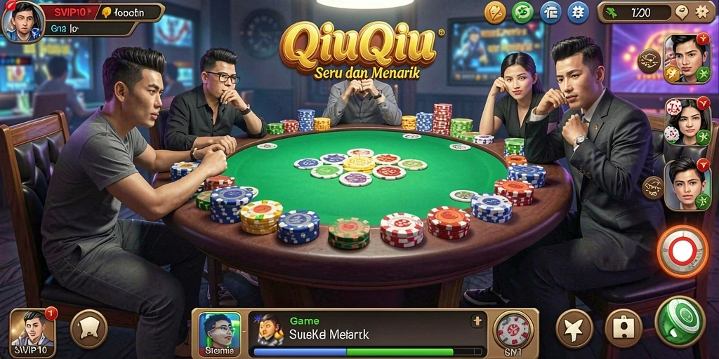 Tampilan gameplay QiuQiu yang menarik dan seru.