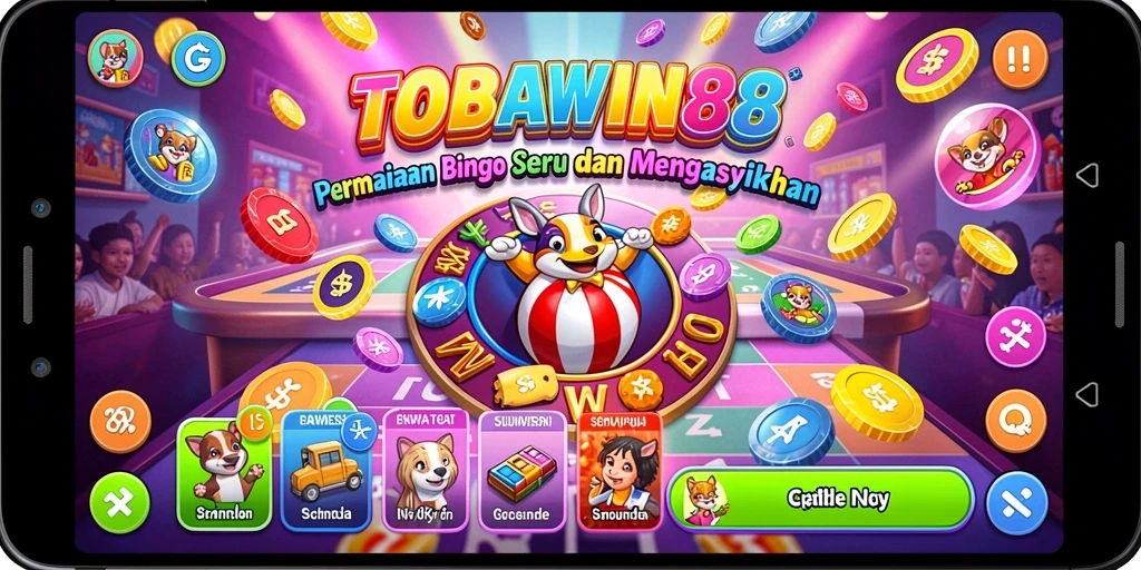 Tampilan gameplay TOBAWIN88 yang seru dan dinamis dalam permainan Bingo.